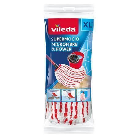 Náhradní mop Supermocio Microfiber&Power, mikrovlákno, XL, 1 ks, VILEDA F20386
