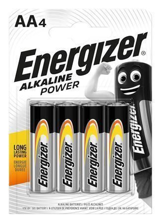 Baterie Alkaline Power, AA (tužková), 4 ks, ENERGIZER E300132901/E300132900 ,balení 4 ks