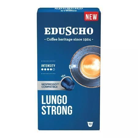 Kávové kapsle Lungo Strong , kompatibilní s Nespresso, 10 ks, EDUSCHO 537123 ,balení 10 ks Kávové kapsle Lungo Strong , kompatibilní s Nespresso, 10 ks, EDUSCHO 537123 ,balení 10 ks
