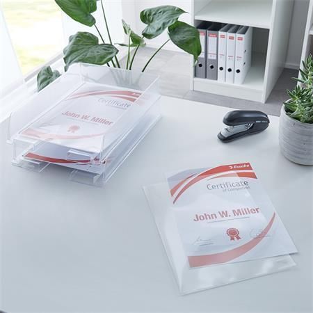 Desky L, lesklý, A4, 150 mikronů, ESSELTE ,balení 25 ks Desky L, lesklý, A4, 150 mikronů, ESSELTE ,balení 25 ks