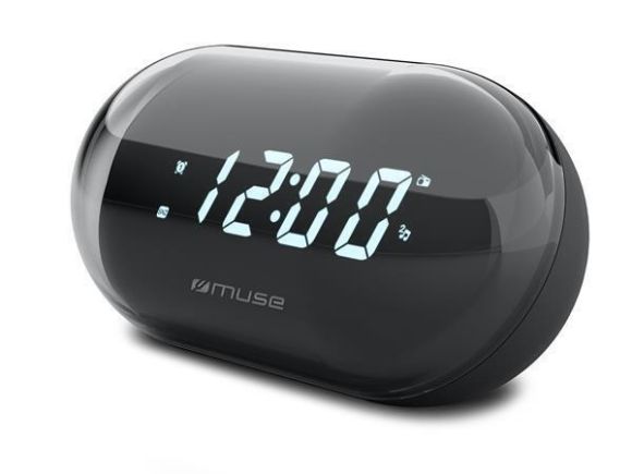 Radiobudík M-15GL, černá, s digitálními hodinami, MUSE M-15 GL