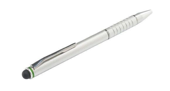 Dotykové pero Stylus, stříbrná, pro dotykové obrazovky, 2 v 1, LEITZ