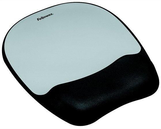 Podložka pod myš Memory Foam,  šedá, s pěnovou opěrkou zápěstí, FELLOWES