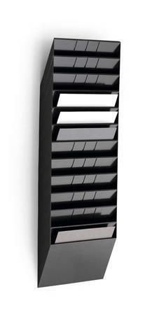 Stojan na katalogy FLEXIBOXX, černá, nástěnný, horizontální, A4, DURABLE 1709781060