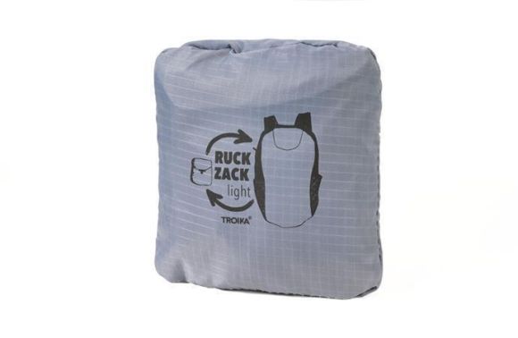 Batoh Rucksack, šedá, skládací, TROIKA RUC04/GY