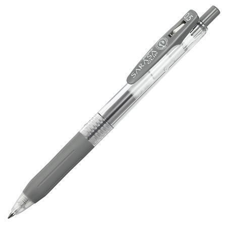 Gelové pero Sarasa Clip, šedá, 0,33 mm, stiskací mechanismus, ZEBRA 35131