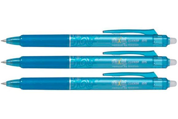 Rollery Frixion Clicker, sv.modrá, 0,5/0,25mm, vymazatelný, 3 ks v balení, PILOT ,balení 3 ks