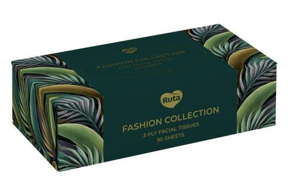 Kosmetické ubrousky Fashion Collection, 3-vrstvé, 90 ks, RUTA C1012