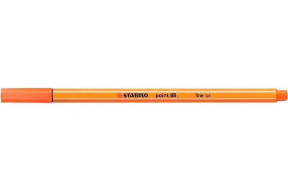 Liner Point 88, bledě oranžová (pale vermillion), 0,4 mm, STABILO