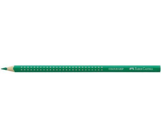 Barevná pastelka Grip 2001, zelená, trojhranná, FABER-CASTELL