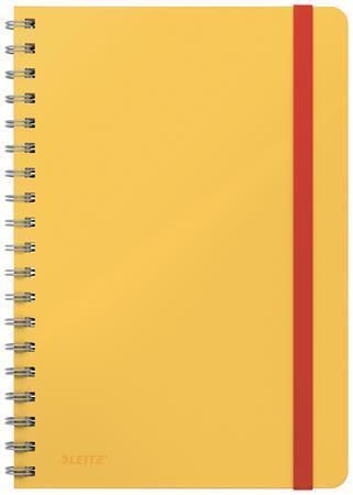 Spirálový sešit Cosy Soft Touch, matně žlutá, čtverečkovaný, B5, 80 listů, LEITZ
