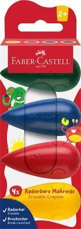 Voskovky, 4 různé barvy, ve tvaru hrušky, FABER-CASTELL 120408 Voskovky, 4 různé barvy, ve tvaru hrušky, FABER-CASTELL 120408