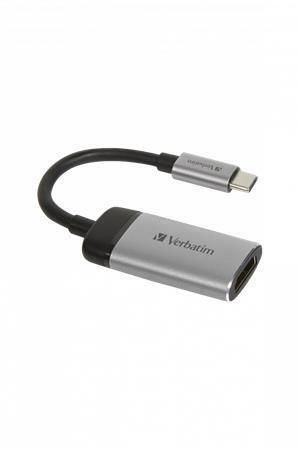 Adaptér, hliník-černá, USB-C/HDMI, 4K, VERBATIM 49143 Adaptér, hliník-černá, USB-C/HDMI, 4K, VERBATIM 49143