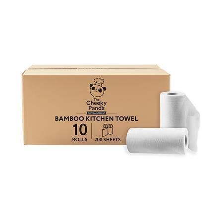 Kuchyňské utěrky, bílá, bambusové, 2-vrstvé, 100 útržků, 10 rolí, CHEEKY PANDA PFKITCHRL2X5 ,balení 10 ks Kuchyňské utěrky, bílá, bambusové, 2-vrstvé, 100 útržků, 10 rolí, CHEEKY PANDA PFKITCHRL2X5 ,balení 10 ks