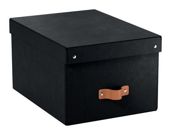 Úložný box Puro, černá, velikost M, 2 ks/balení, LEITZ 61490095 ,balení 2 ks