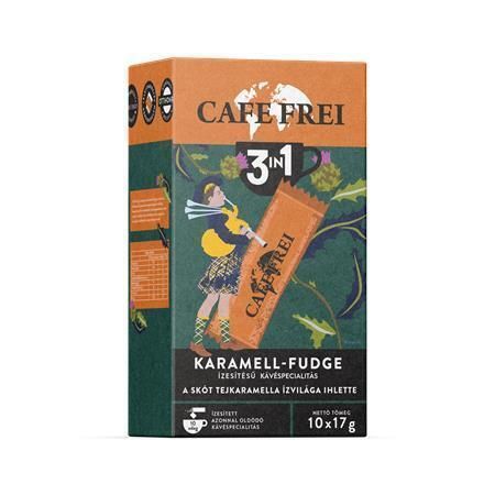 Instantní káva Skotský karamelový fondán 3 v 1, 10x 17 g, CAFE FREI 110294