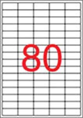 Etiketa, 35,6 x 16,9 mm, snímatelná, zaoblené rohy, 2000 ks/bal., APLI 10199 ,balení 25 ks