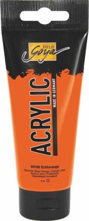 Akrylová barva SOLO GOYA, Genuine Orange, 100 ml v tubě, KREUL Akrylová barva SOLO GOYA, Genuine Orange, 100 ml v tubě, KREUL
