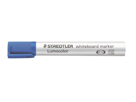 Popisovač na bílou tabuli Lumocolor 351 B, modrá, klínový hrot, STAEDTLER