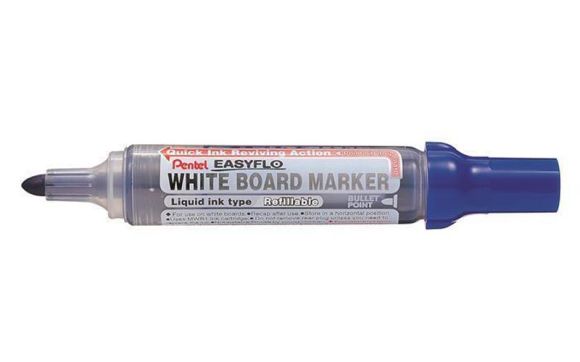 Popisovač na bílou tabuli Easyflo, modrá, 6 mm, kuželový hrot, PENTEL MW50M-C Popisovač na bílou tabuli Easyflo, modrá, 6 mm, kuželový hrot, PENTEL MW50M-C
