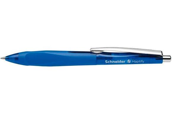 Kuličkové pero Haptify, tmavě modrá, 0,5mm, stiskací mechanismus, SCHNEIDER