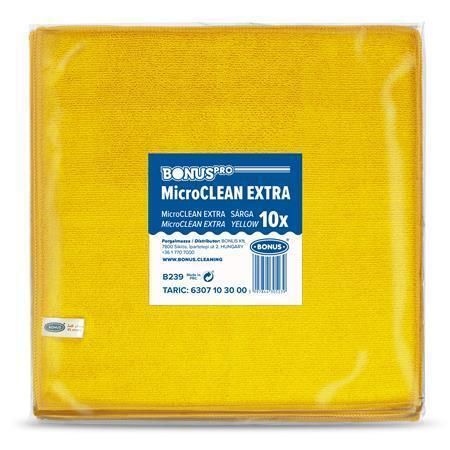 Utěrka MicroCLEAN Extra, žlutá, univerzální, 10 ks, 40 x 40 cm, BONUS B239 ,balení 10 ks