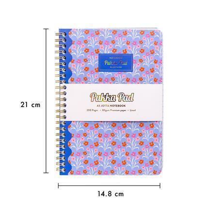 Spirálový sešit Floral Jotta Notebook, mix barev, A5, linkovaný, 100 listů, PUKKA 2144-FLO Spirálový sešit Floral Jotta Notebook, mix barev, A5, linkovaný, 100 listů, PUKKA 2144-FLO