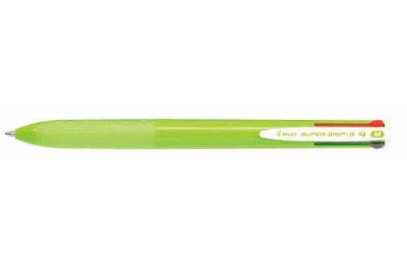 Čtyřbarevné pero Super Grip G, světle zelená, PILOT BPKGG-35M-LG