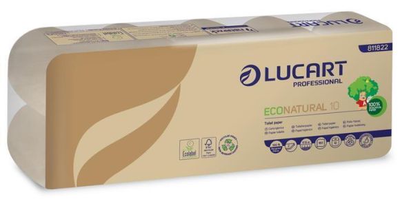 Toaletní papír EcoNatural10, dvouvrstvý, malá role, 19,8 m, LUCART ,balení 10 ks