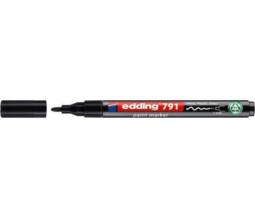 Lakový popisovač 791 PCR, černá, 1-2 mm, EDDING 4-791PCR001
