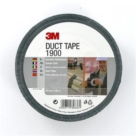 Textilní páska Duct Tape 1900, černá, 50 mm x 50 m, 3M ,balení 24 ks
