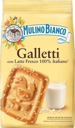 Sušenky Galletti, s mlékem, 350 g, MULINO BIANCO 104 Sušenky Galletti, s mlékem, 350 g, MULINO BIANCO 104