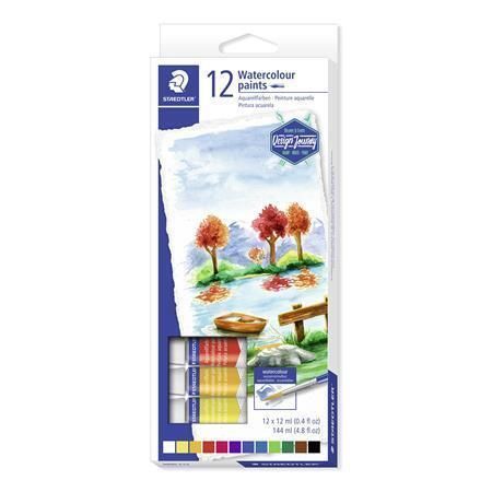 Temperové barvy Design Journey, 12 barev, 12ml, STAEDTLER