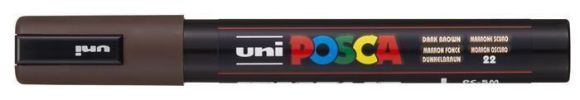 Akrylový popisovač Posca PC-5M, tmavě hnědá, 1,8-2,5 mm, UNI 300046000
