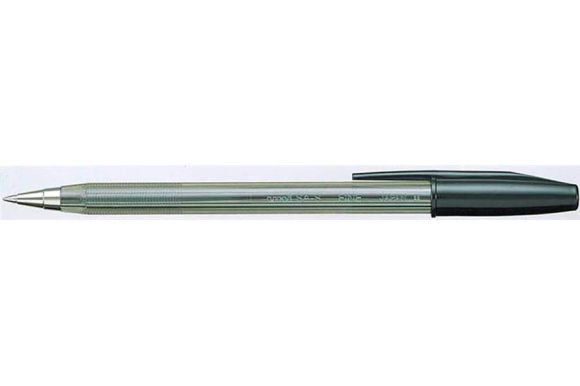Kuličkové pero SA-S, černá, 0,35 mm, stiskací mechanismus, UNI ,balení 12 ks