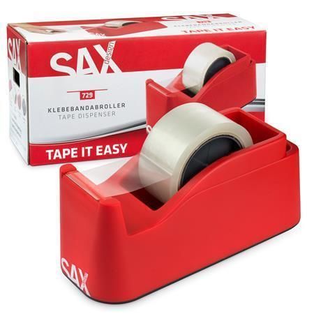 Odvíječ pásky 729, stolní, včetně lepicí pásky, červená, SAX