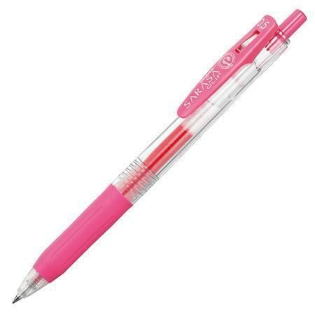 Gelové pero Sarasa Clip, růžová, 0,33 mm, stiskací mechanismus, ZEBRA 14317