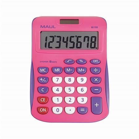 Kalkulačka MJ 550, růžová-fialová, stolní, 8 číslic, MAUL 7263422