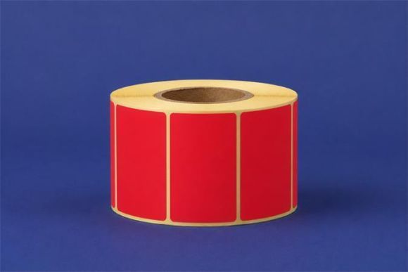 Etikety, červená, termo, 43 x 58 mm, 600 etiket/role, 5998377107307