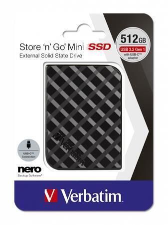 SSD (externí paměť) Store n Go Mini, 512GB, USB 3.2, VERBATIM 53236