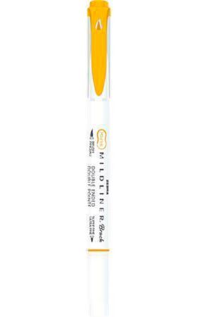 79350 Štětcový fix Mildliner Warm, zlatá, oboustranný, ZEBRA