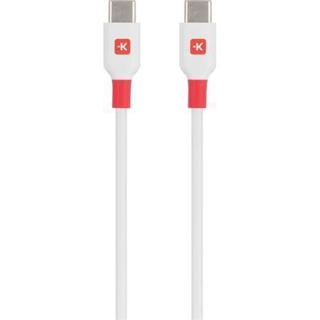 USB kabel, bílá, USB-C / USB-C, 1,2 m, SKROSS SKCA0008C-C120CN