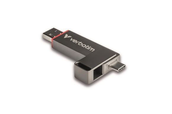 USB flash disk Dual QuickStick, šedá, 512 GB, USB-A / C 3.2 Gen1, VERBATIM 32042