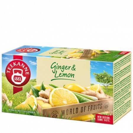 Ovocný čaj World of Fruits, zázvor-citron, 20x 1,75 g, TEEKANNE