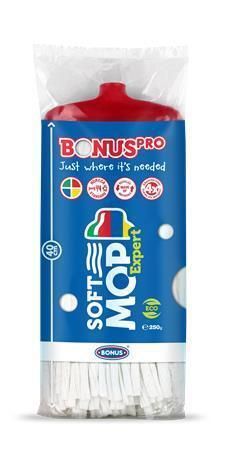 Náhradní mop SoftMOP, červená, průmyslové použití, 1 ks, BONUS B788