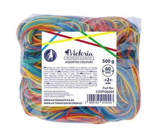 Gumička, 60x2 mm, VICTORIA, 0,5 kg, mix barev