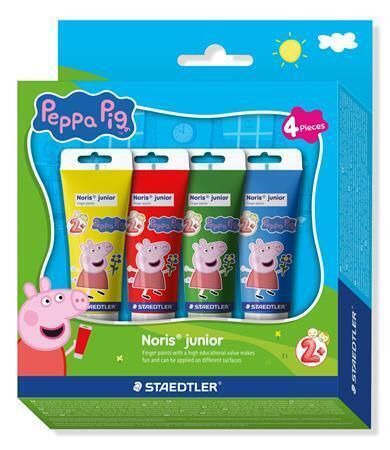 Prstové barvy Noris Junior 8814, 4 barvy, edice Peppa Pig, STAEDTLER 8814 L1 Prstové barvy Noris Junior 8814, 4 barvy, edice Peppa Pig, STAEDTLER 8814 L1
