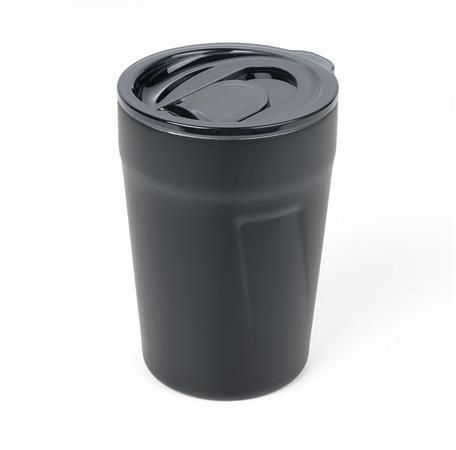 Termoska Cup-uccino, černá, 300 ml, nerez, TROIKA CUP30/BK