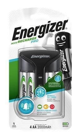 Nabíječka baterií, AA/AAA, 4x2000 mAh AA (přednabité), displej, ENERGIZER Pro