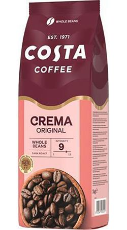 Káva Café Crema Blend Original, tmavě pražená, zrnková, 1000 g, COSTA 2377001